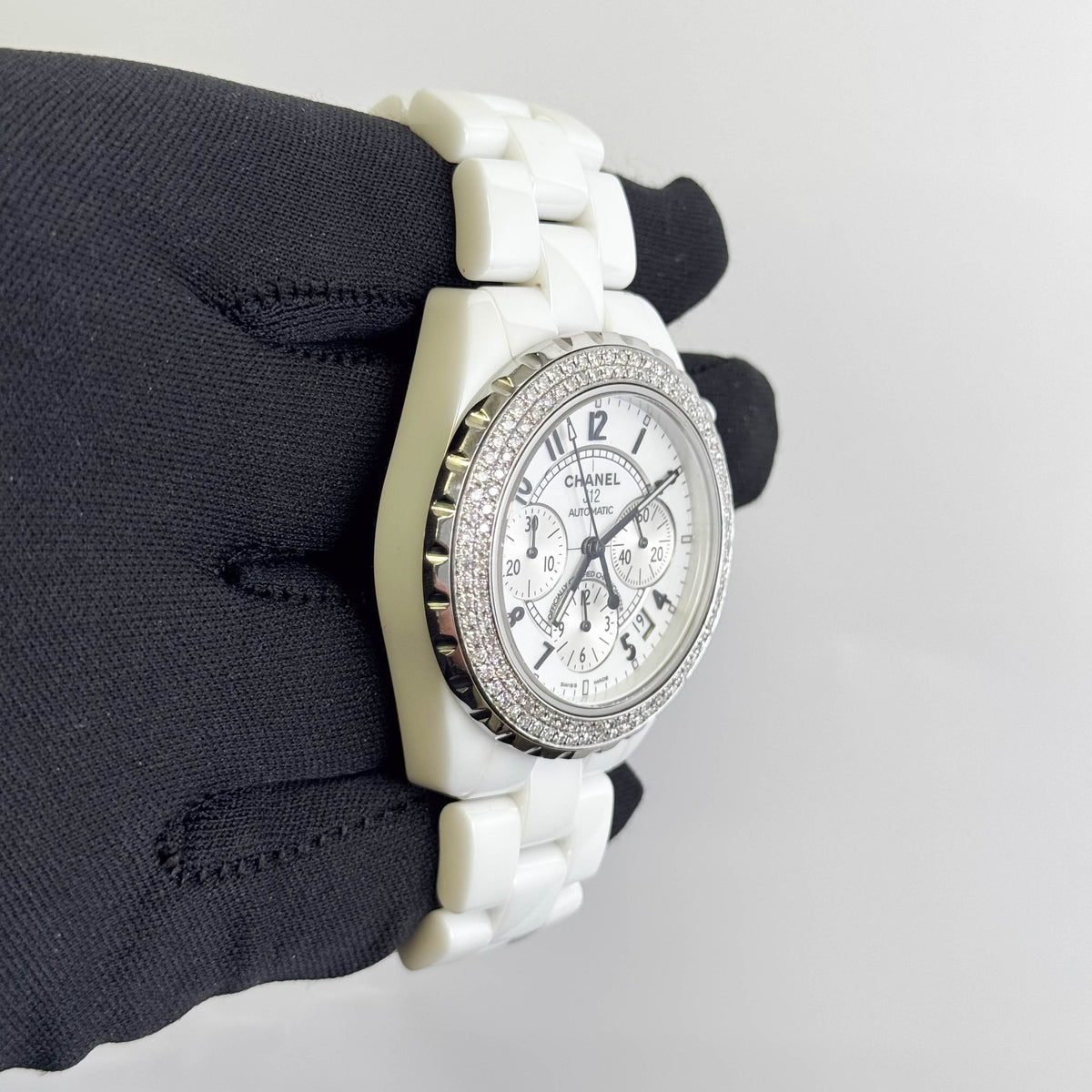 Chanel J12 41mm White Dial Watch Ref# H1008