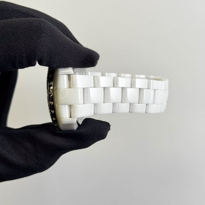 Chanel J12 41mm White Dial Watch Ref# H1008
