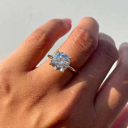 4.10  Round Lab Diamond Engagement Ring - Happy Jewelers Fine Jewelry Lifetime Warranty