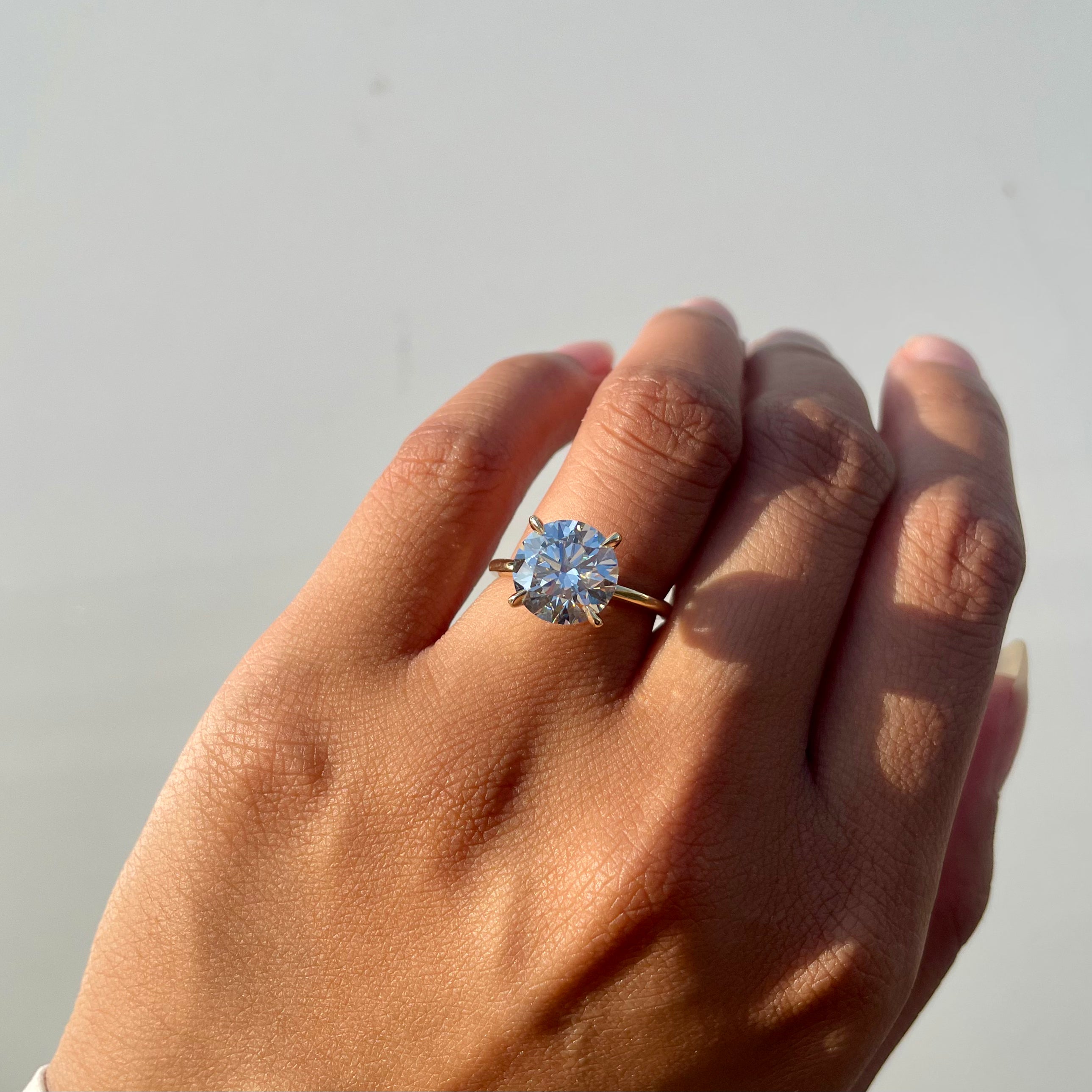 4.10  Round Lab Diamond Engagement Ring - Happy Jewelers Fine Jewelry Lifetime Warranty