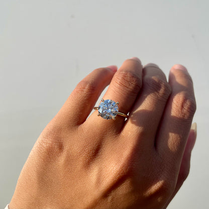 4.10  Round Lab Diamond Engagement Ring - Happy Jewelers Fine Jewelry Lifetime Warranty