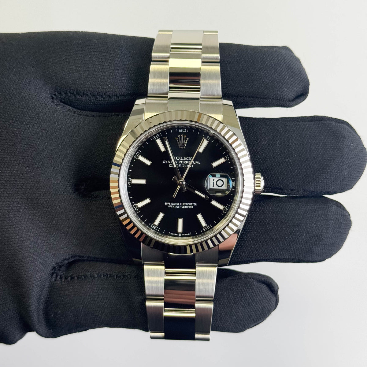 Rolex Datejust 41mm Black Dial Watch Ref# 126334 - Happy Jewelers Fine Jewelry Lifetime Warranty
