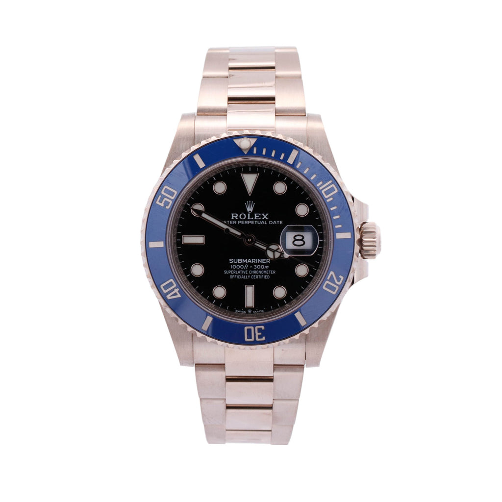 Rolex Submariner White Gold 41mm Black Dot Dial Watch Reference