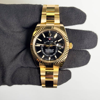 Rolex Sky-Dweller 42mm Black Dial Watch Ref: 326938
