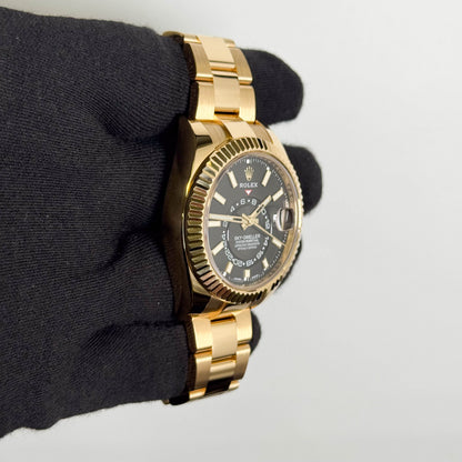 Rolex Sky-Dweller 42mm Black Dial Watch Ref: 326938