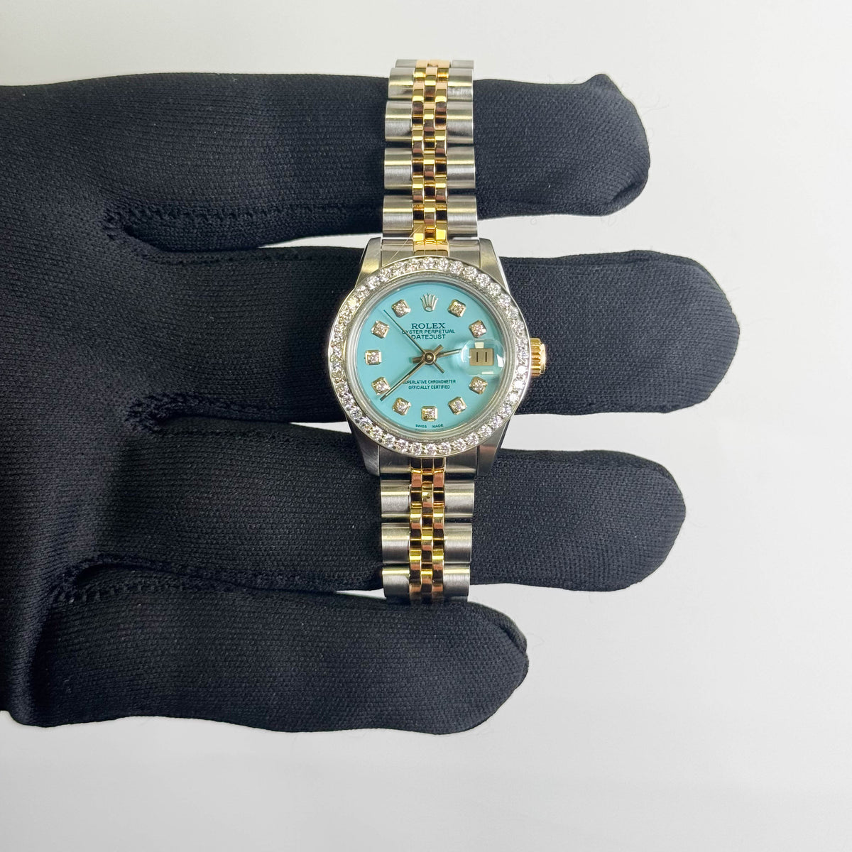 Rolex Datejust 26mm Turquoise Dial Watch Ref# 69173 - Happy Jewelers Fine Jewelry Lifetime Warranty