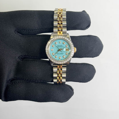 Rolex Datejust 26mm Turquoise Dial Watch Ref# 69173 - Happy Jewelers Fine Jewelry Lifetime Warranty