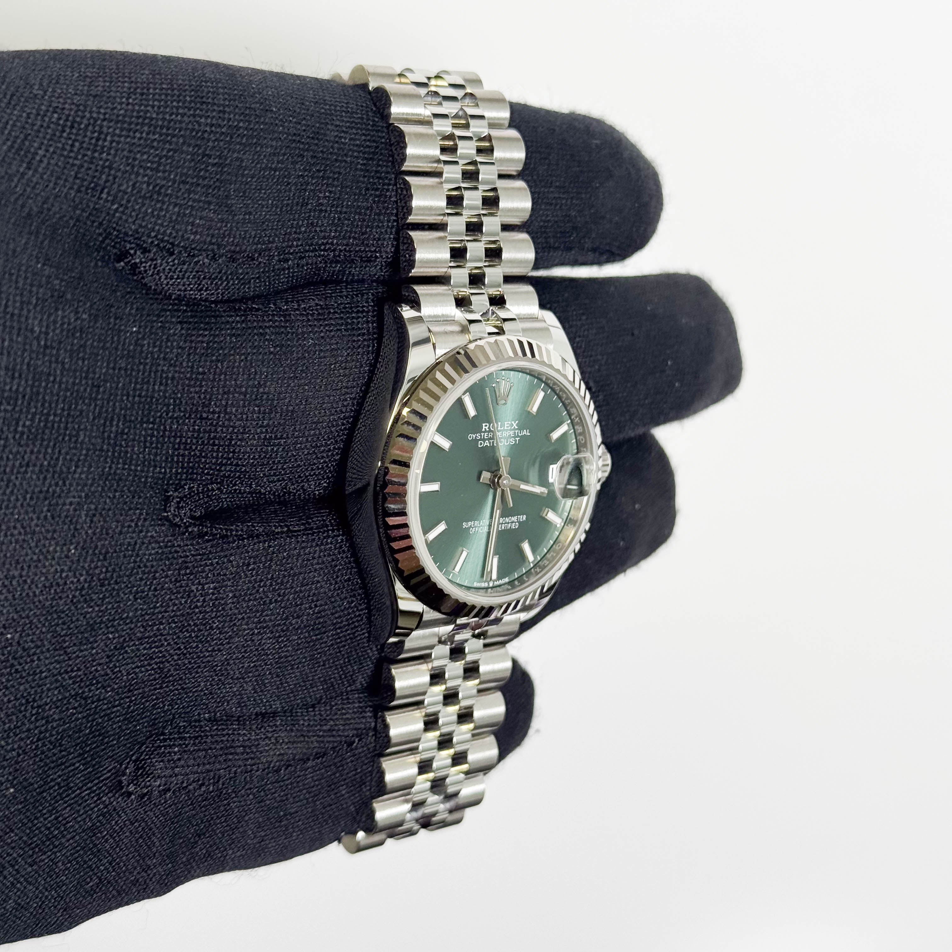 Rolex Datejust 31mm Green Dial Watch Ref # 278274 - Happy Jewelers Fine Jewelry Lifetime Warranty