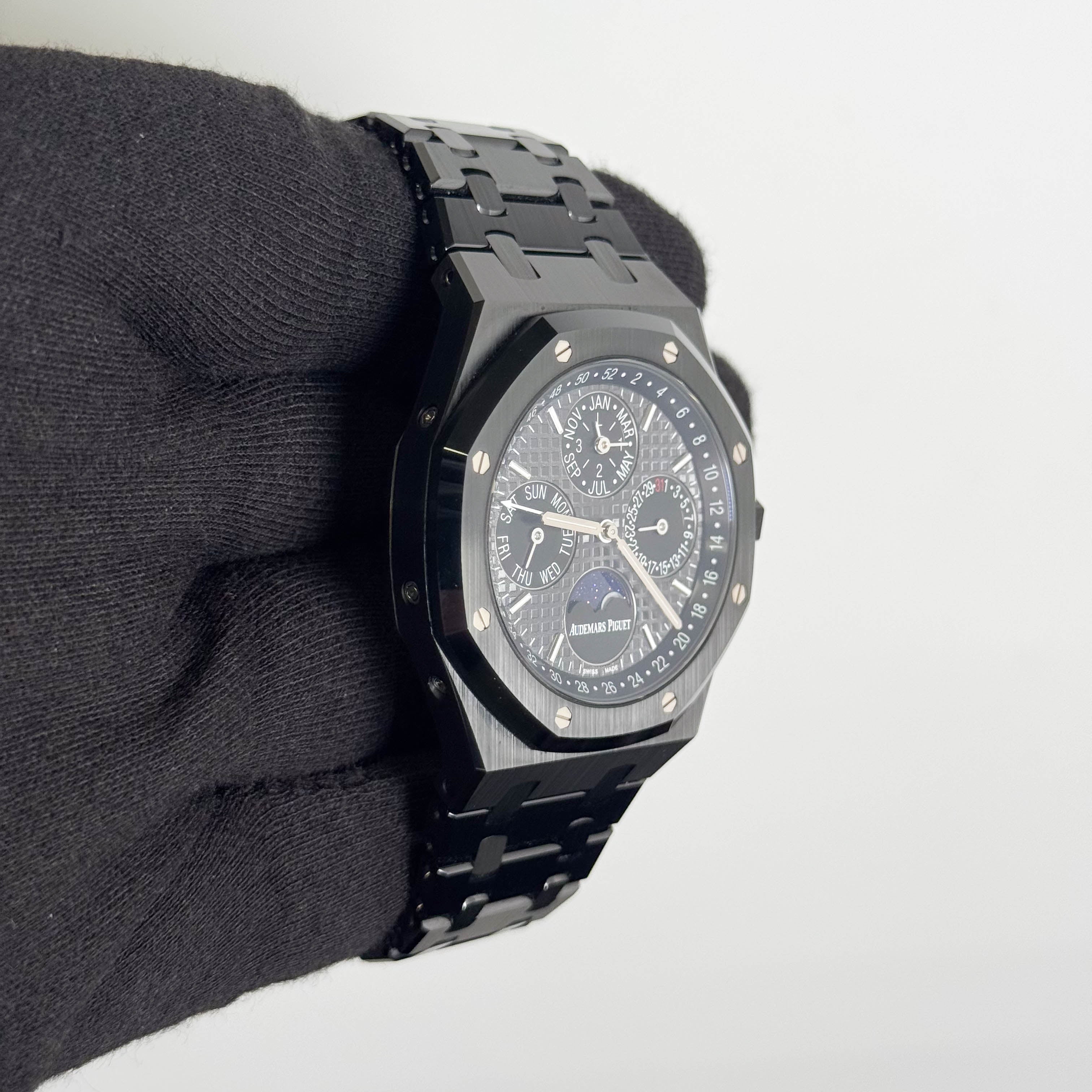 Audemars Piguet Royal Oak Perpetual Calendar 41mm Black Dial Watch Ref# 26579CE.OO1225CE.01