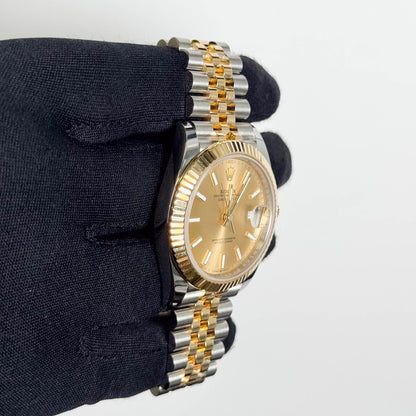 Rolex Datejust 41mm Champagne Dial Watch Ref# 126333 - Happy Jewelers Fine Jewelry Lifetime Warranty