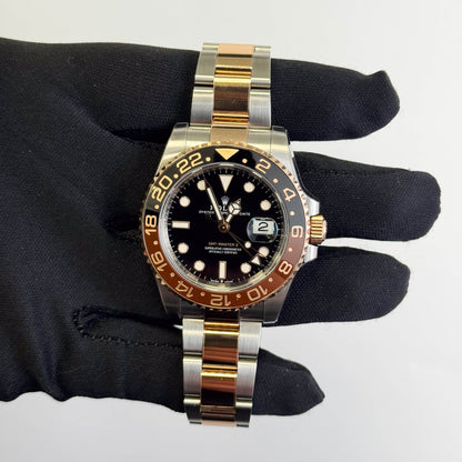 Rolex GMT Master II "Rootbeer" 40mm Black Dial Watch Ref# 126711CHNR