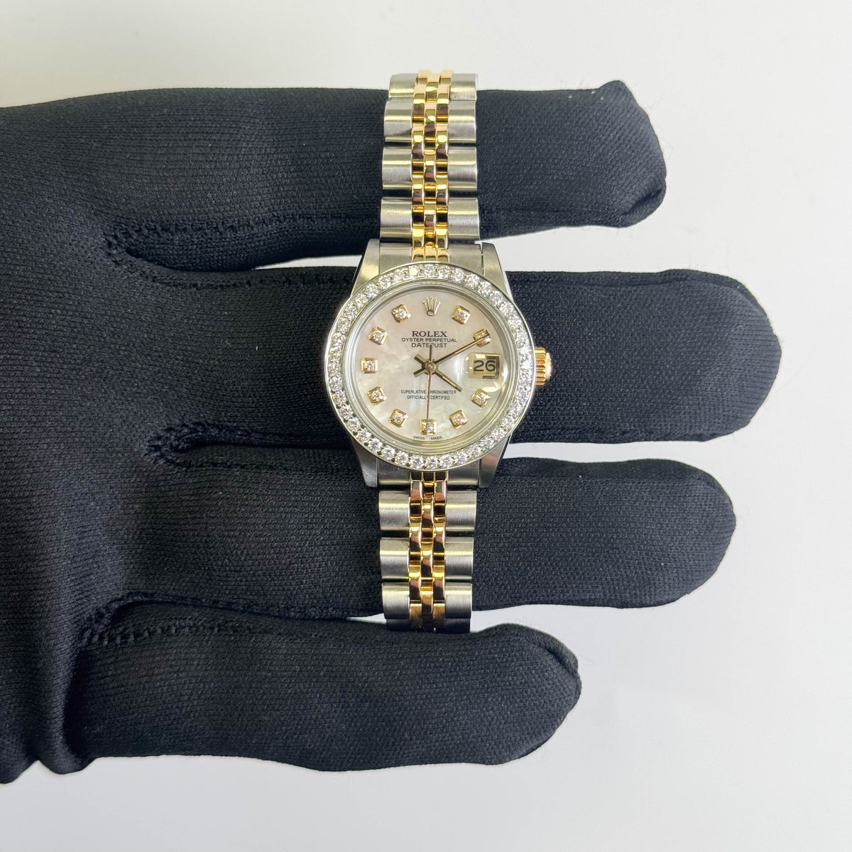 Rolex Datejust 26mm MOP Dial Watch Ref# 69173 - Happy Jewelers Fine Jewelry Lifetime Warranty