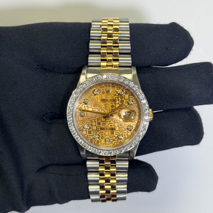 Rolex Datejust 36mm Champagne Dial Watch Ref# 16233 - Happy Jewelers Fine Jewelry Lifetime Warranty