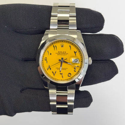 Rolex Datejust 41mm Yellow Dial Watch Ref# 126300 - Happy Jewelers Fine Jewelry Lifetime Warranty