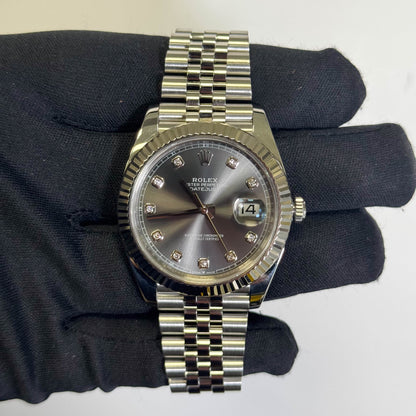 Rolex Datejust 41mm Rhodium Dial Watch Ref# 126334 - Happy Jewelers Fine Jewelry Lifetime Warranty