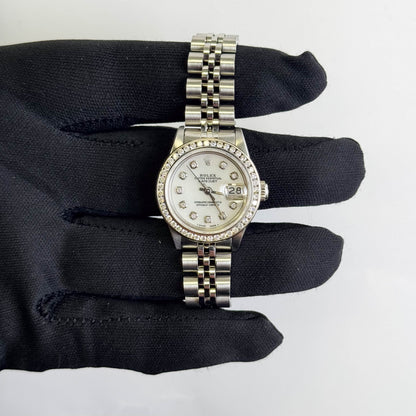Rolex Datejust 26mm Custom MOP Diamond Dial Watch Ref# 69174