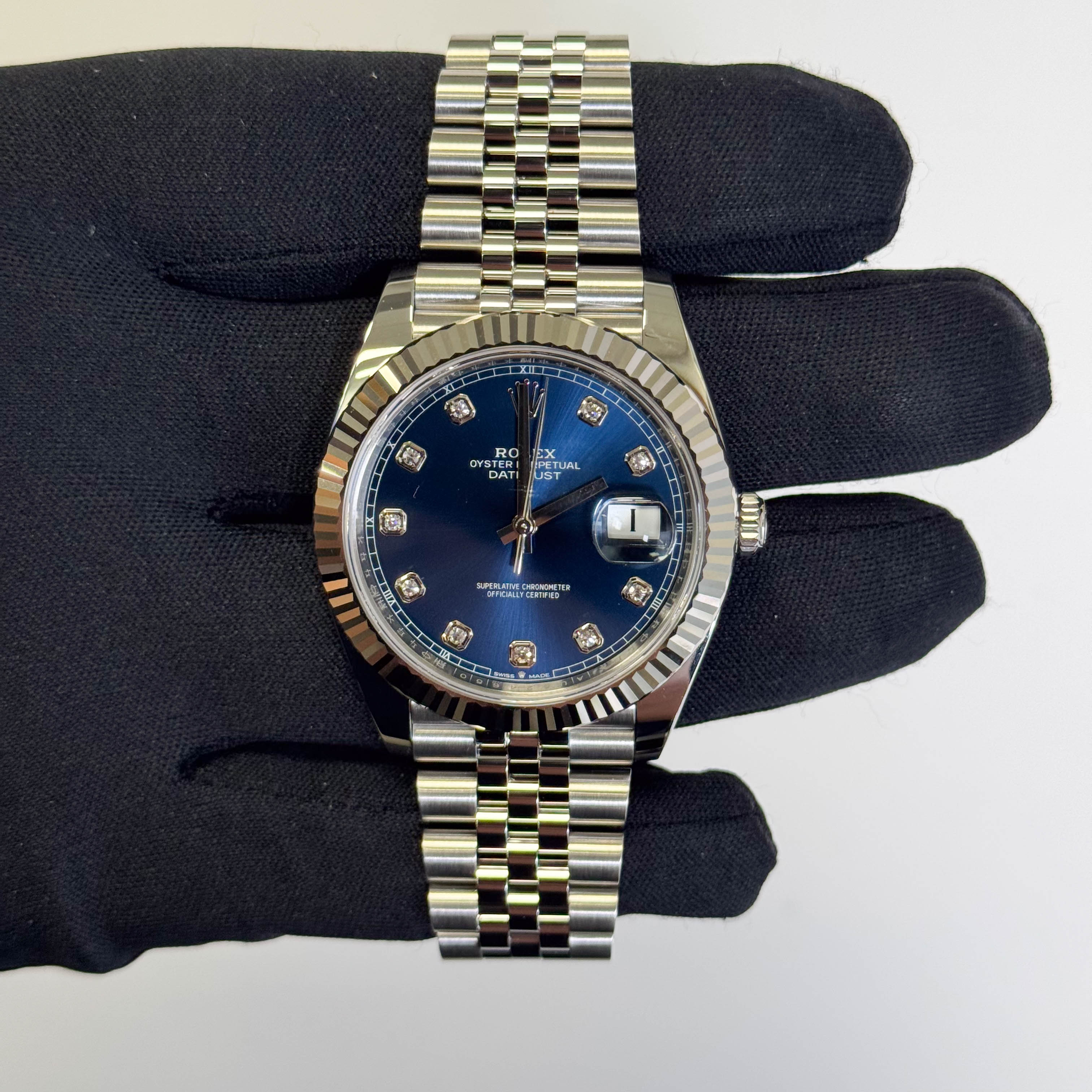 Rolex Datejust 41mm Blue Dial Watch Ref# 126334 - Happy Jewelers Fine Jewelry Lifetime Warranty