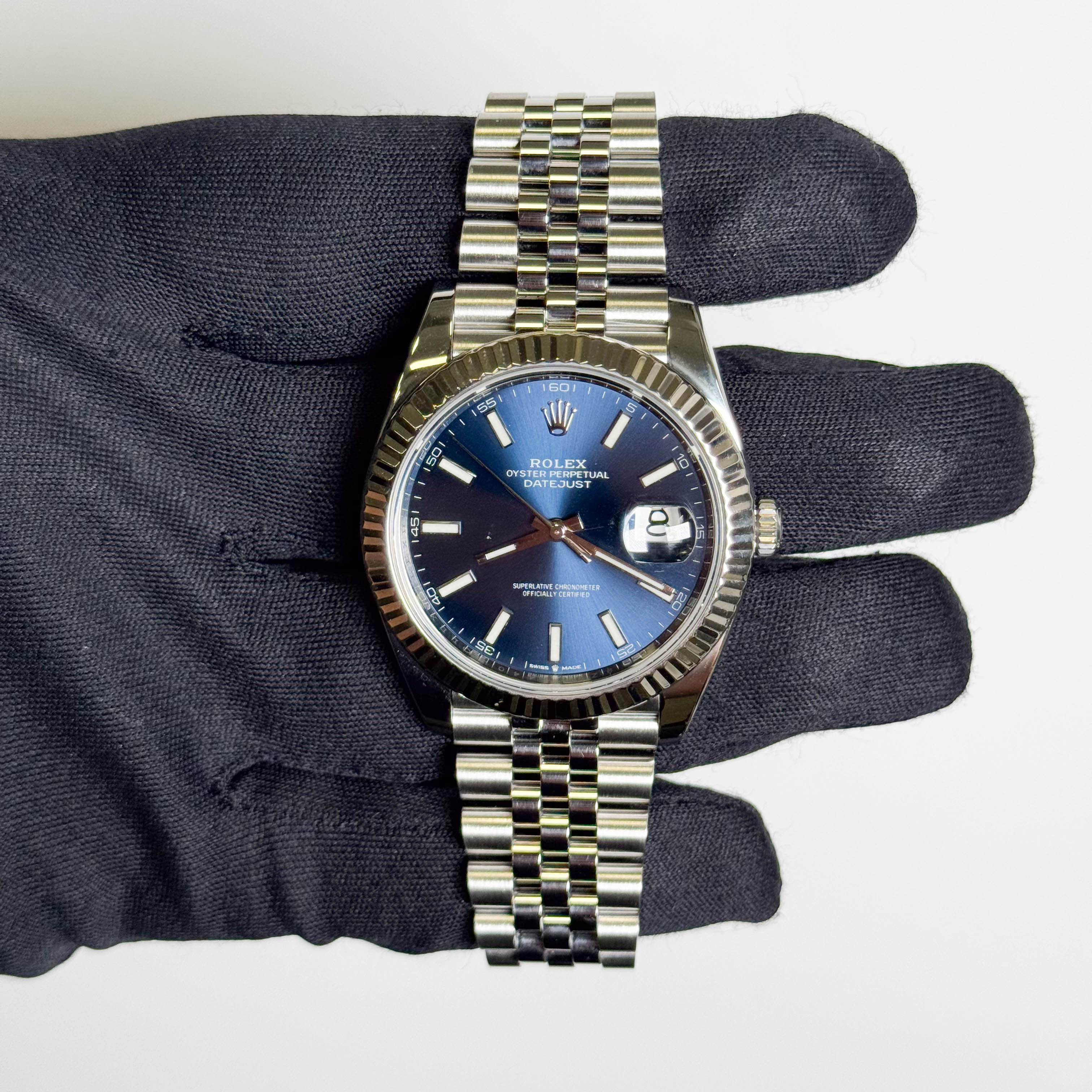 Rolex Datejust 41mm Blue Dial Watch Ref# 126334 - Happy Jewelers Fine Jewelry Lifetime Warranty