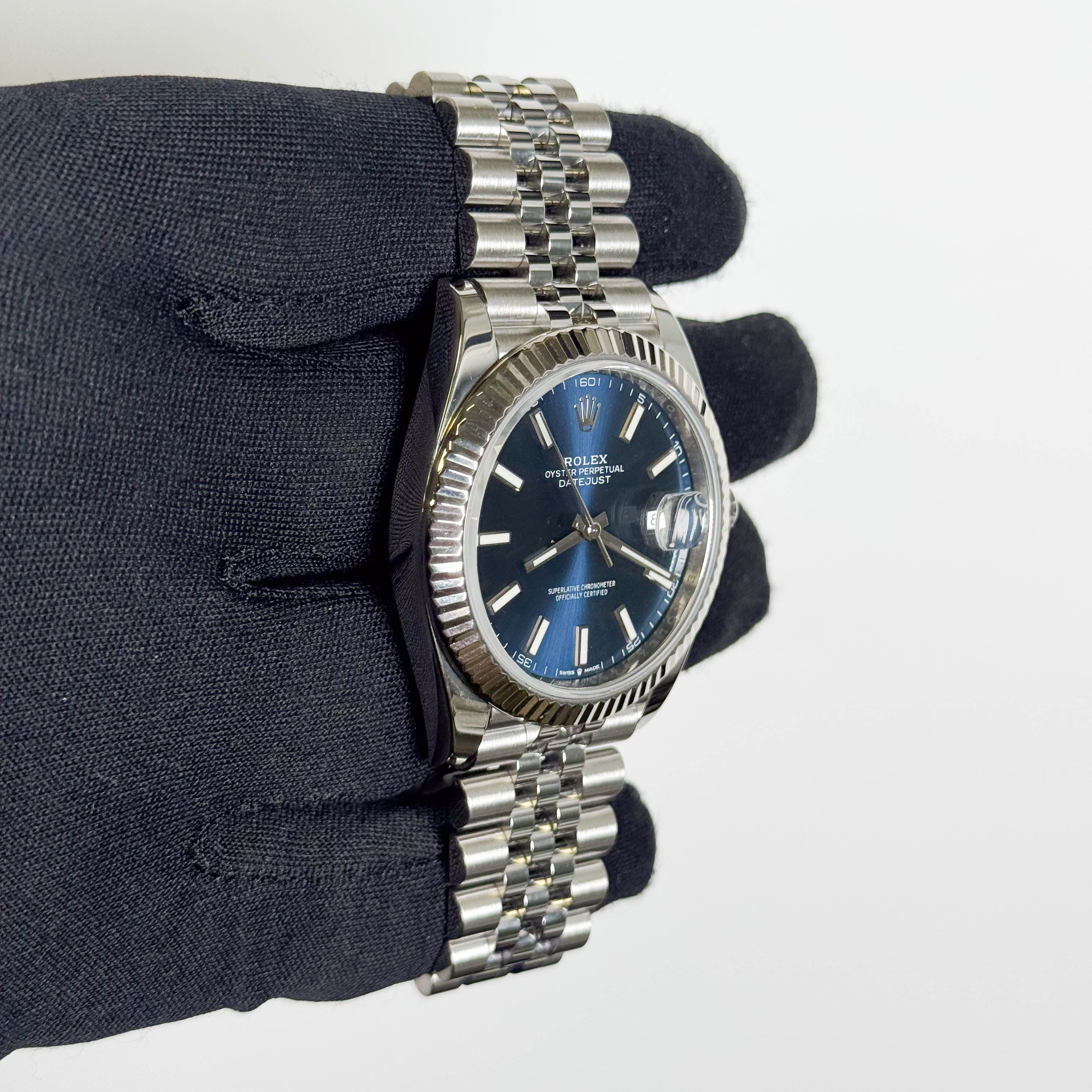 Rolex Datejust 41mm Blue Dial Watch Ref# 126334 - Happy Jewelers Fine Jewelry Lifetime Warranty