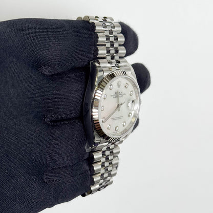 Rolex Datejust 36mm MOP Dial Watch Ref# 126234 - Happy Jewelers Fine Jewelry Lifetime Warranty