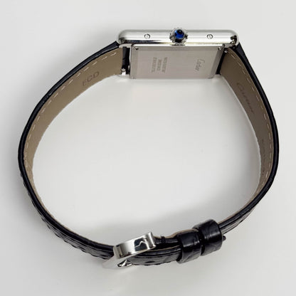 Cartier Tank 25.5mm Black Dial Watch Ref# WSTA0072