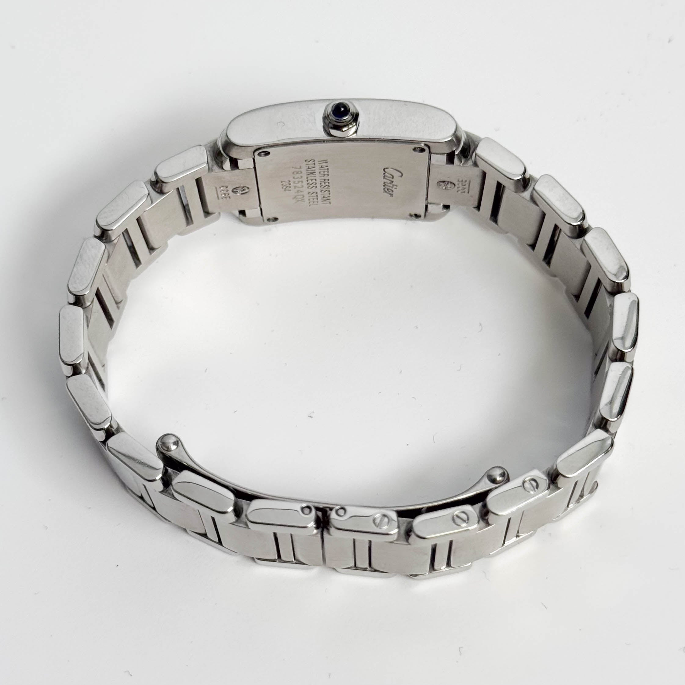 Cartier Tank Stainless Steel 20mm Ivory Dial Watch Ref# W51008Q3 - Happy Jewelers Fine Jewelry Lifetime Warranty