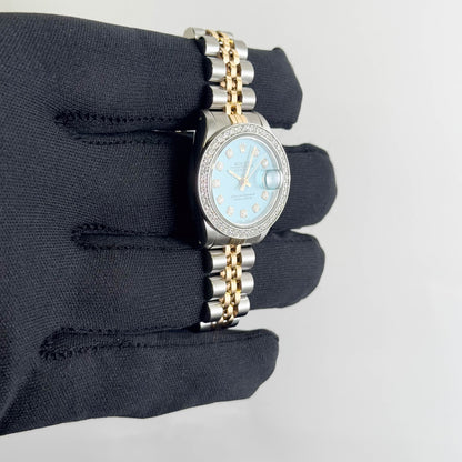 Rolex Datejust 26mm Turquoise Dial Watch Ref# 69173 - Happy Jewelers Fine Jewelry Lifetime Warranty