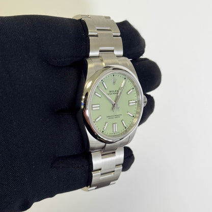 Rolex Oyster Perpetual 41mm Pistachio Dial Watch Ref# 134300 - Happy Jewelers Fine Jewelry Lifetime Warranty