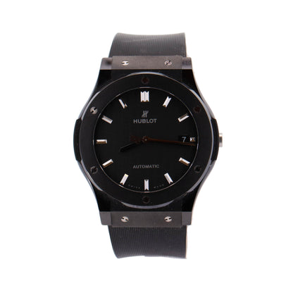 Hublot Classic Fusion 42mm Black Stick Dial Watch Reference# 542.CM.1771.LR - Happy Jewelers Fine Jewelry Lifetime Warranty