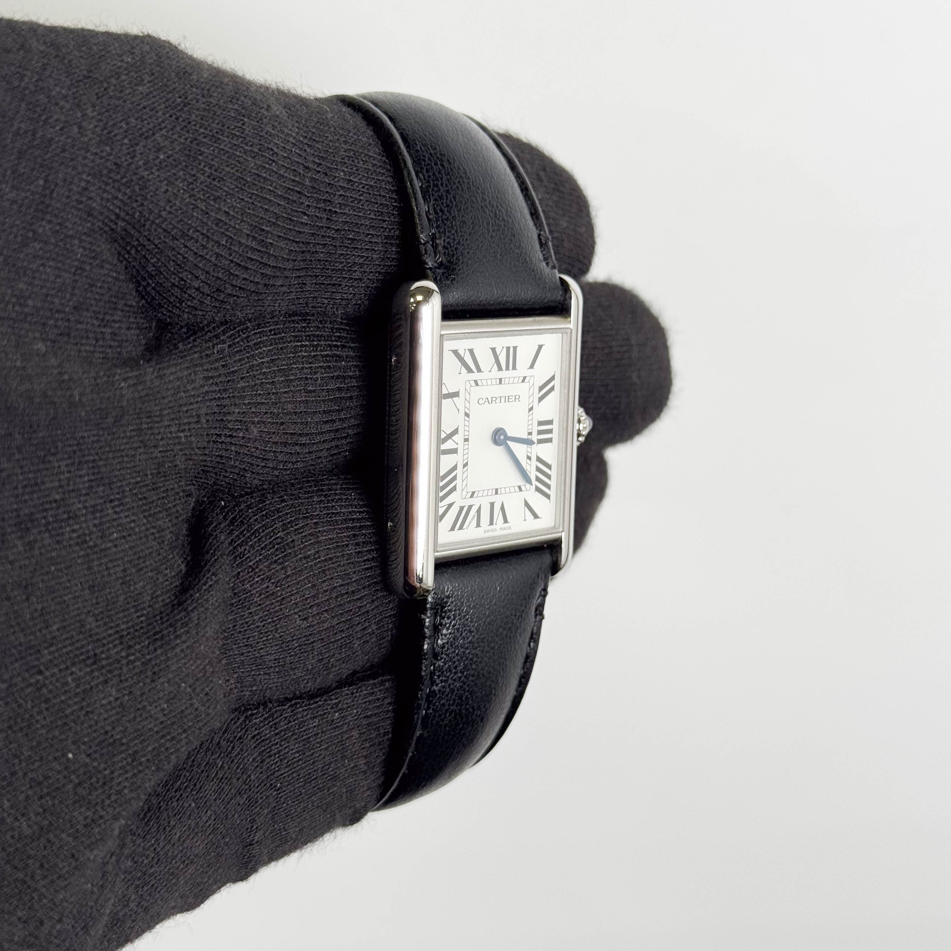 Cartier Tank 25.5mm Ivory Dial Watch Ref# WSTA0059