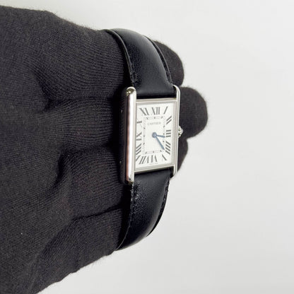 Cartier Tank 25.5mm Ivory Dial Watch Ref# WSTA0059
