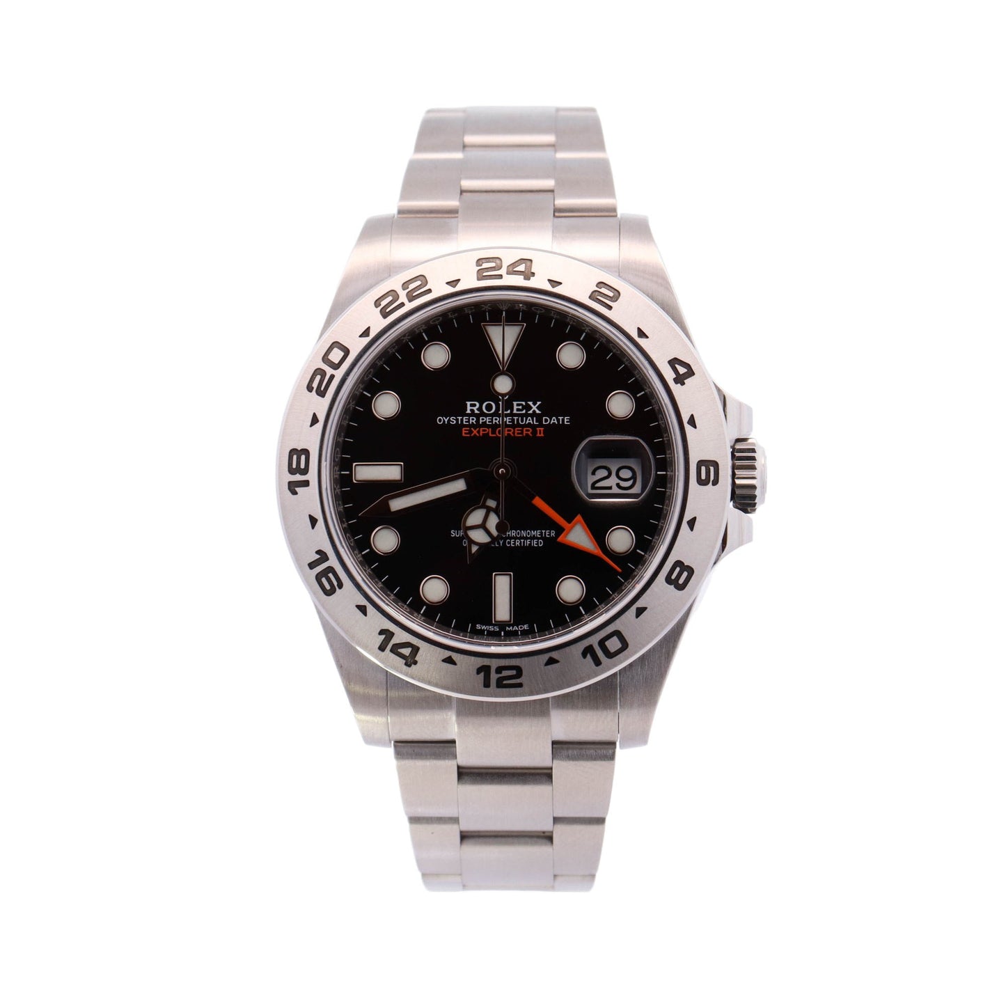 Rolex Explorer II Stainless Steel 42mm Black Dot Dial Watch  Reference# 216570 - Happy Jewelers Fine Jewelry Lifetime Warranty