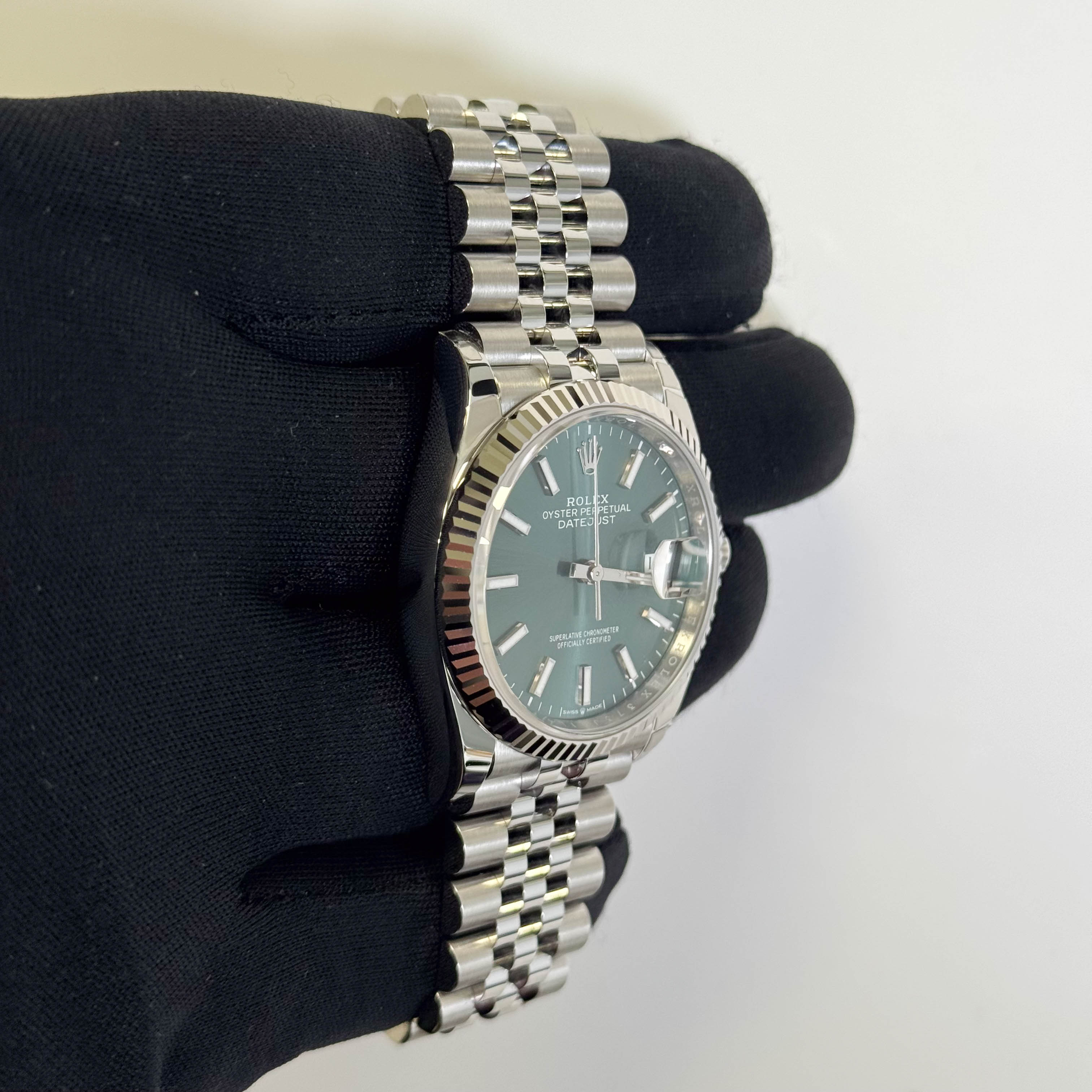 Rolex Datejust 36mm Mint Green Dial Watch Ref# 126234 - Happy Jewelers Fine Jewelry Lifetime Warranty