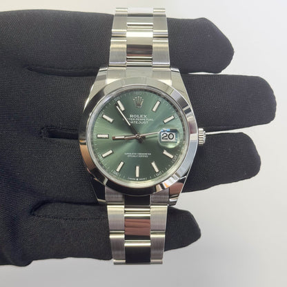 Rolex Datejust 41mm Green Dial Watch Ref# 126300