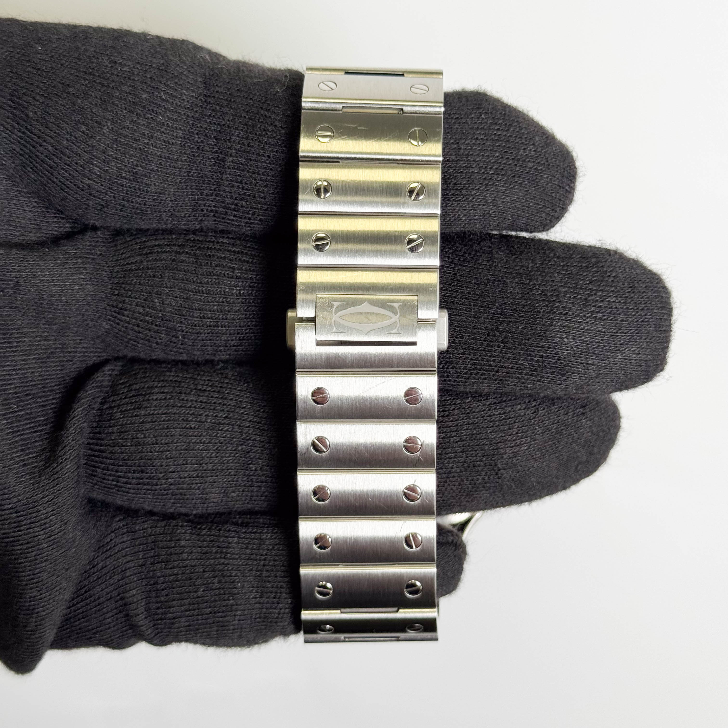 Cartier Santos 40mm Blue Dial Watch Ref# WSSA0030