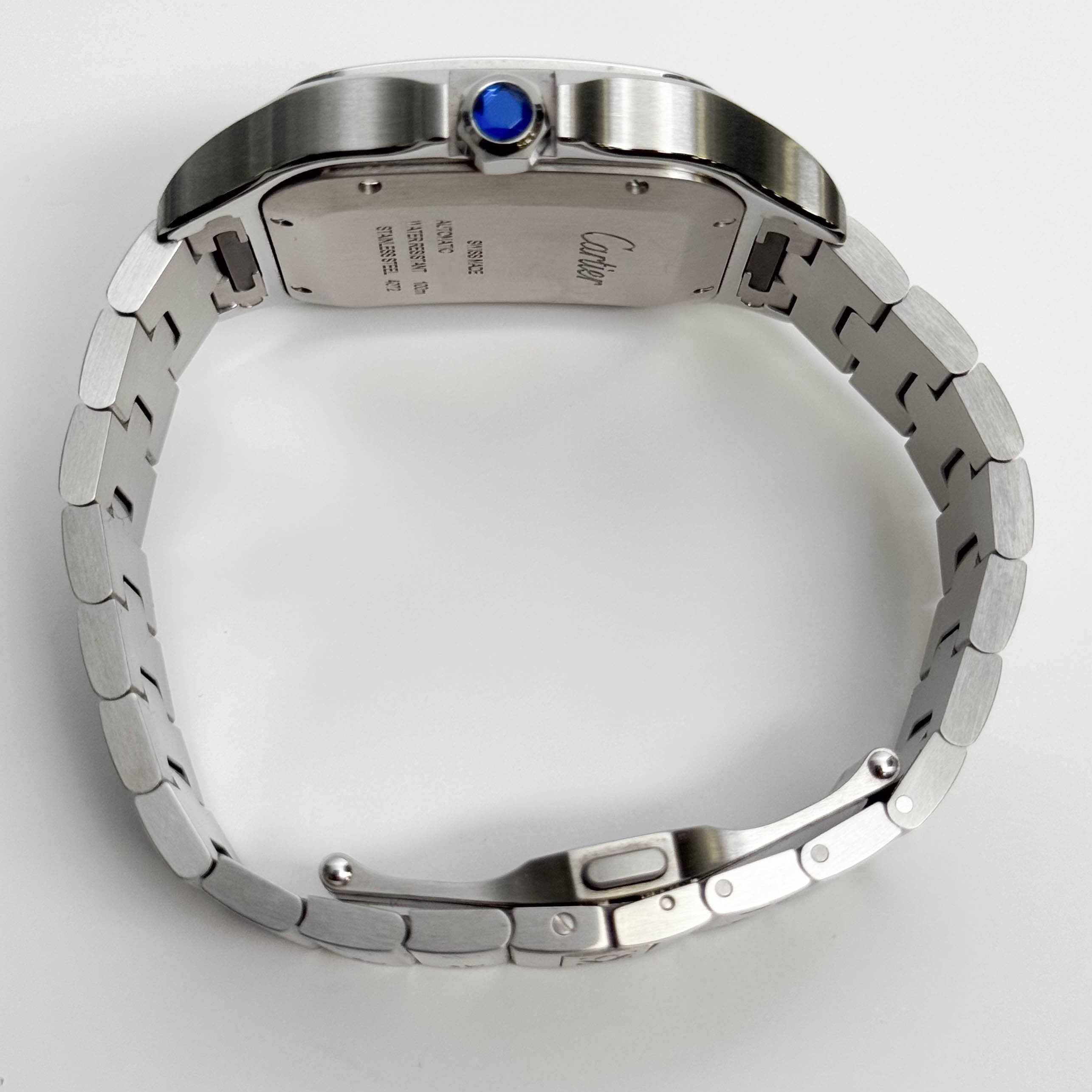 Cartier Santos 40mm Blue Dial Watch Ref# WSSA0030