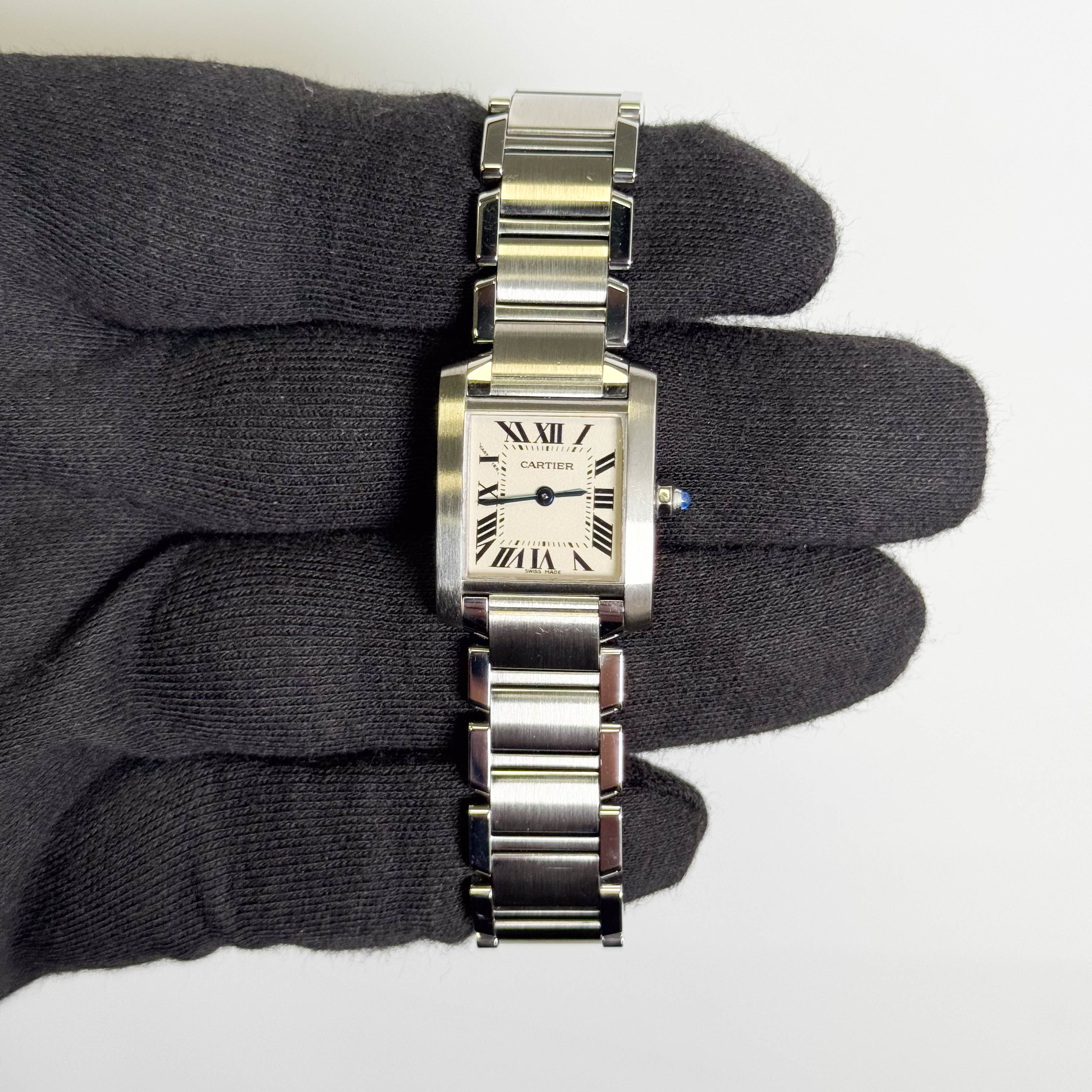 Cartier Tank Francaise 20mm Ivory Dial Watch Ref# W51008Q3