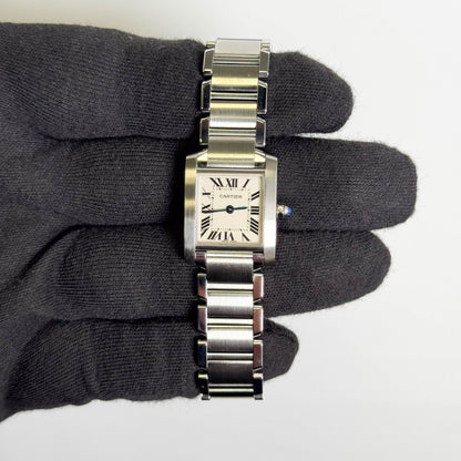 Cartier Tank Francaise 20mm Ivory Dial Watch Ref# W51008Q3