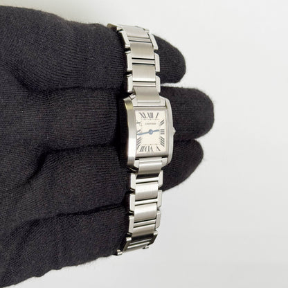 Cartier Tank Francaise 20mm Ivory Dial Watch Ref# W51008Q3