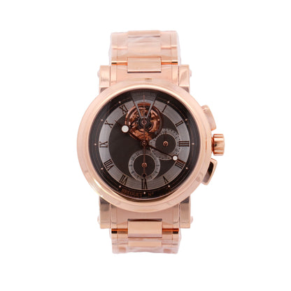 Breguet Marine Rose Gold 42mm Black/Grey Chronograph Dial Watch Reference# 5837BR92RMO - Happy Jewelers Fine Jewelry Lifetime Warranty