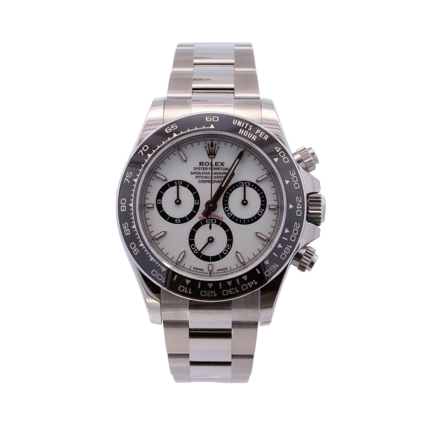 Rolex Daytona Stainless Steel 40mm "Panda" White Chronograph Stick Dial Watch Reference #:  126500LN