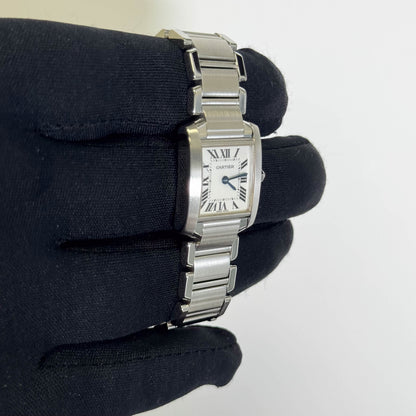 Cartier Tank Stainless Steel 20mm Ivory Dial Watch Ref# W51008Q3 - Happy Jewelers Fine Jewelry Lifetime Warranty