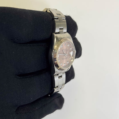 Rolex Datejust 26mm Pink Diamond Dial Watch Ref# 79174