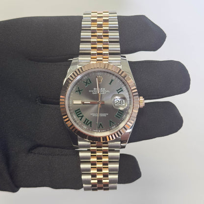 Rolex Datejust 41mm Wimbledon Dial Watch Ref# 126331 - Happy Jewelers Fine Jewelry Lifetime Warranty