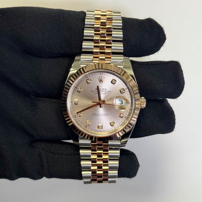 Rolex Datejust 41mm Pink Dial Watch Ref# 126331