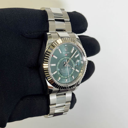 Rolex Sky-Dweller 42mm Green Dial Watch Ref# 336934 - Happy Jewelers Fine Jewelry Lifetime Warranty