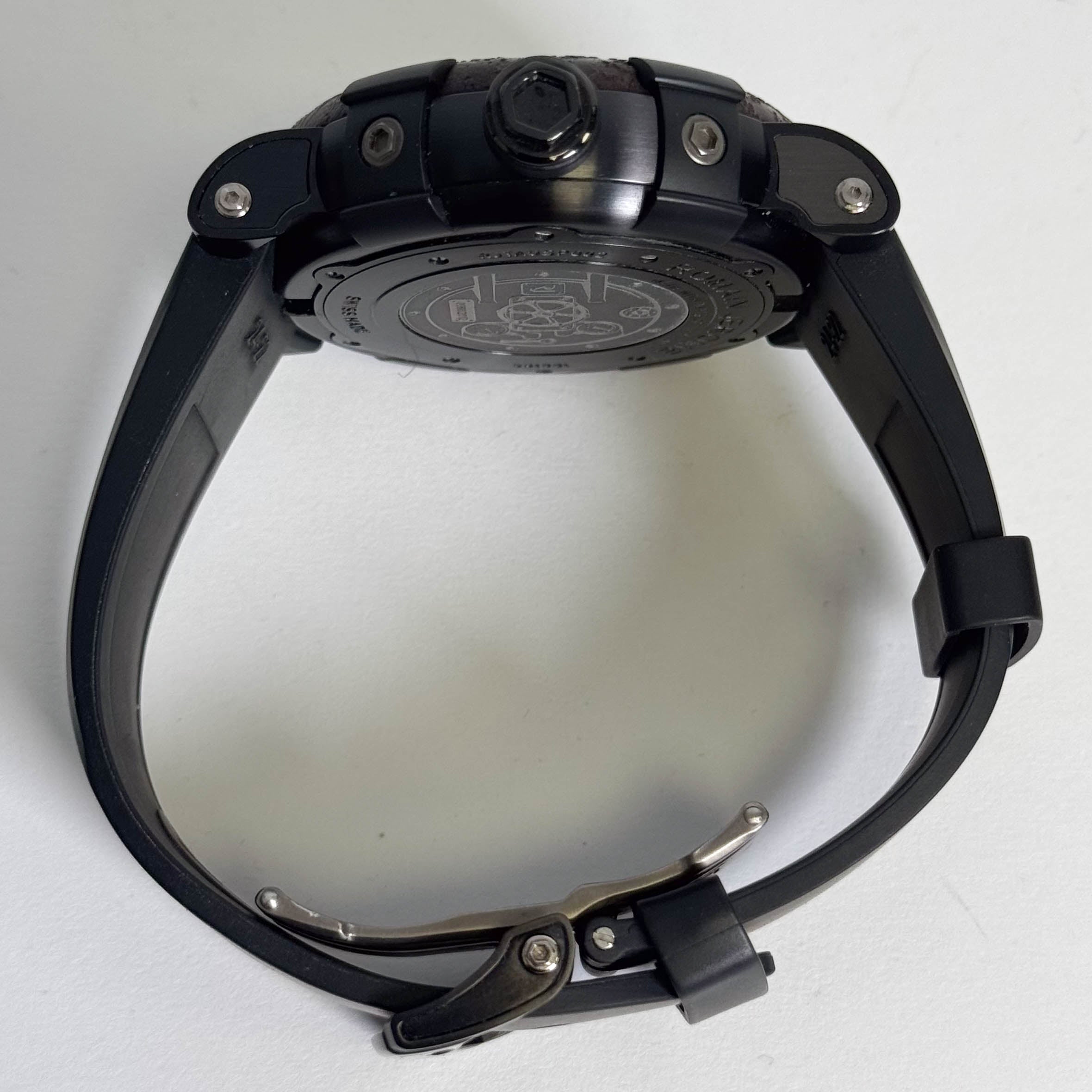 Romain Jerome Titanic-DNA Steampunk 50mm Black Textured Dial Ref# RJ.T.AU.SP.002.01 - Happy Jewelers Fine Jewelry Lifetime Warranty