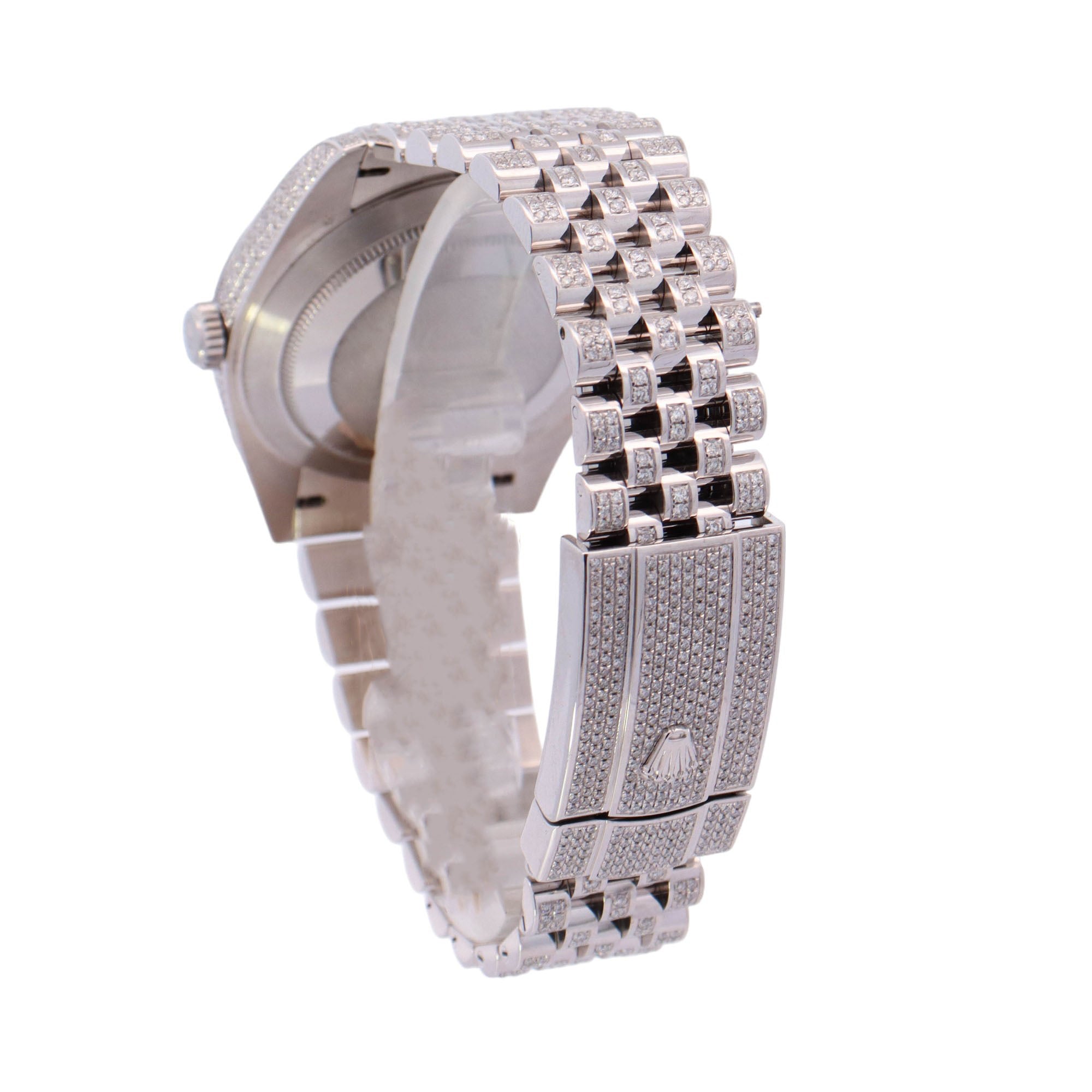 Rolex Datejust Stainless Steel 41mm Aftermarket Tiffany Stick Dial Watch - Happy Jewelers Fine Jewelry Lifetime Warranty