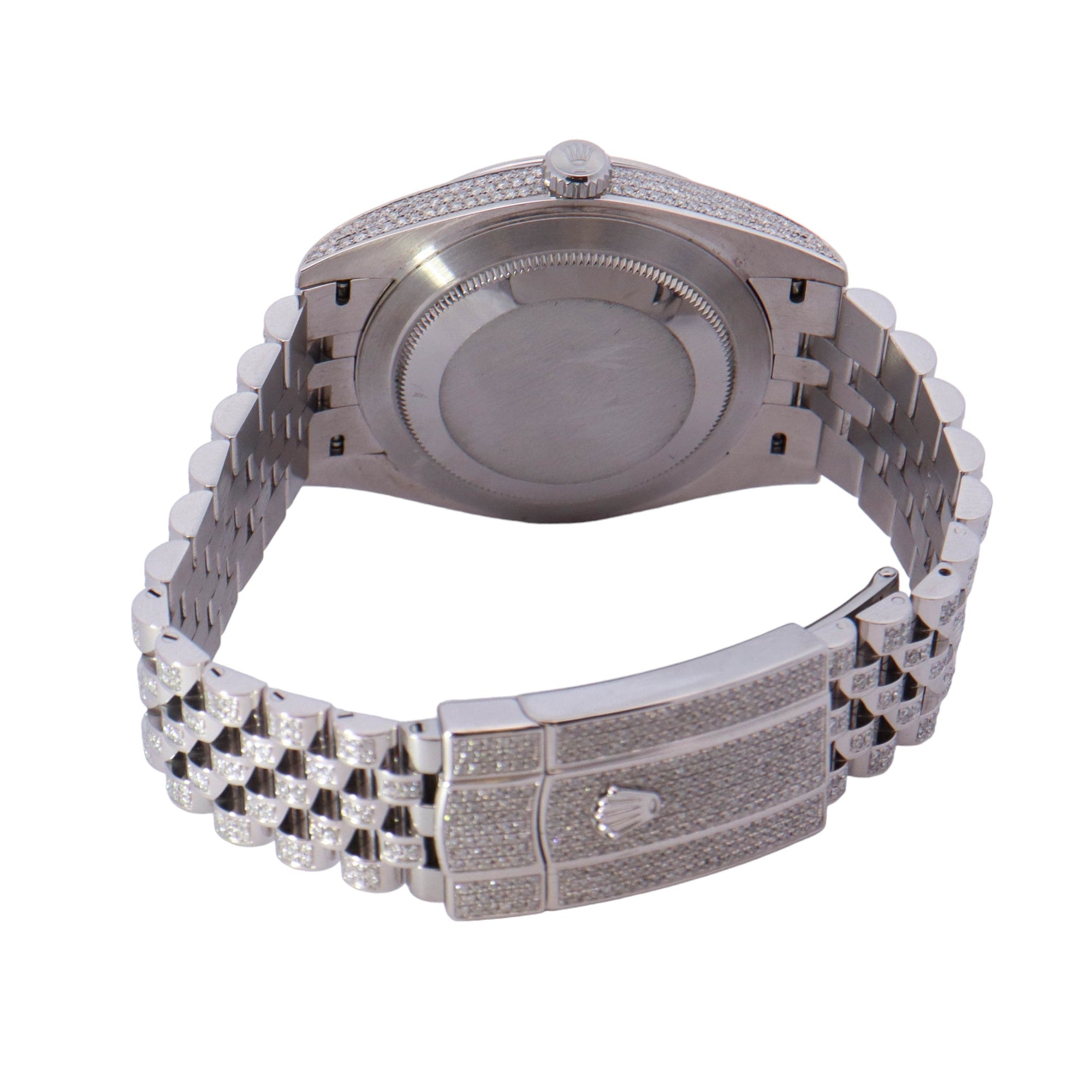 Rolex Datejust Stainless Steel 41mm Aftermarket Tiffany Stick Dial Watch - Happy Jewelers Fine Jewelry Lifetime Warranty