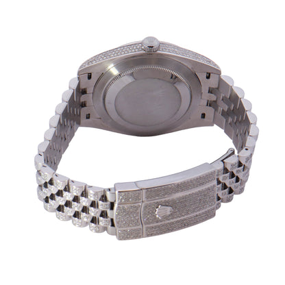 Rolex Datejust Stainless Steel 41mm Aftermarket Tiffany Stick Dial Watch - Happy Jewelers Fine Jewelry Lifetime Warranty